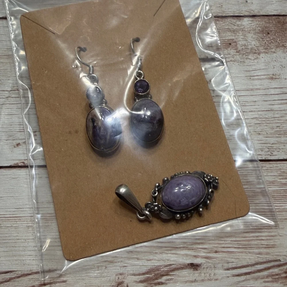 Elegant Purple Stone Jewelry Set